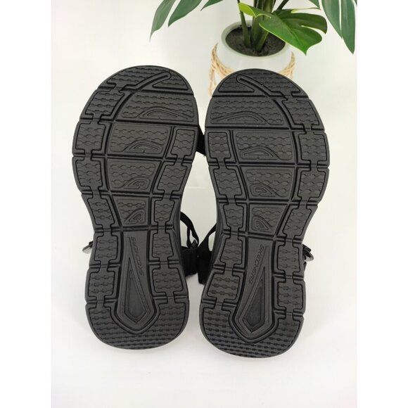 Skechers Men's Sport D’lux Walker Black Sandals Size 8 US - Picture 7 of 9